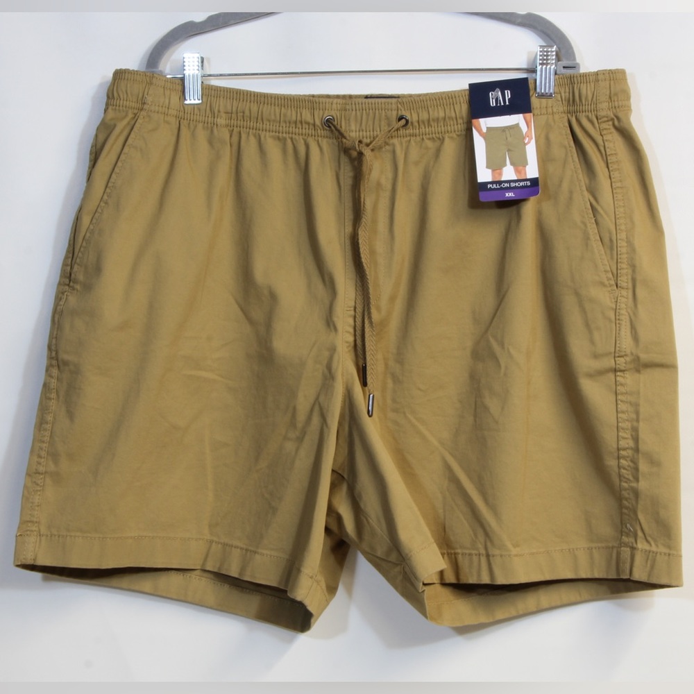 Gap Men's Stretch Antique Bronze Twill Pull-On Drawstring Shorts Size XXL